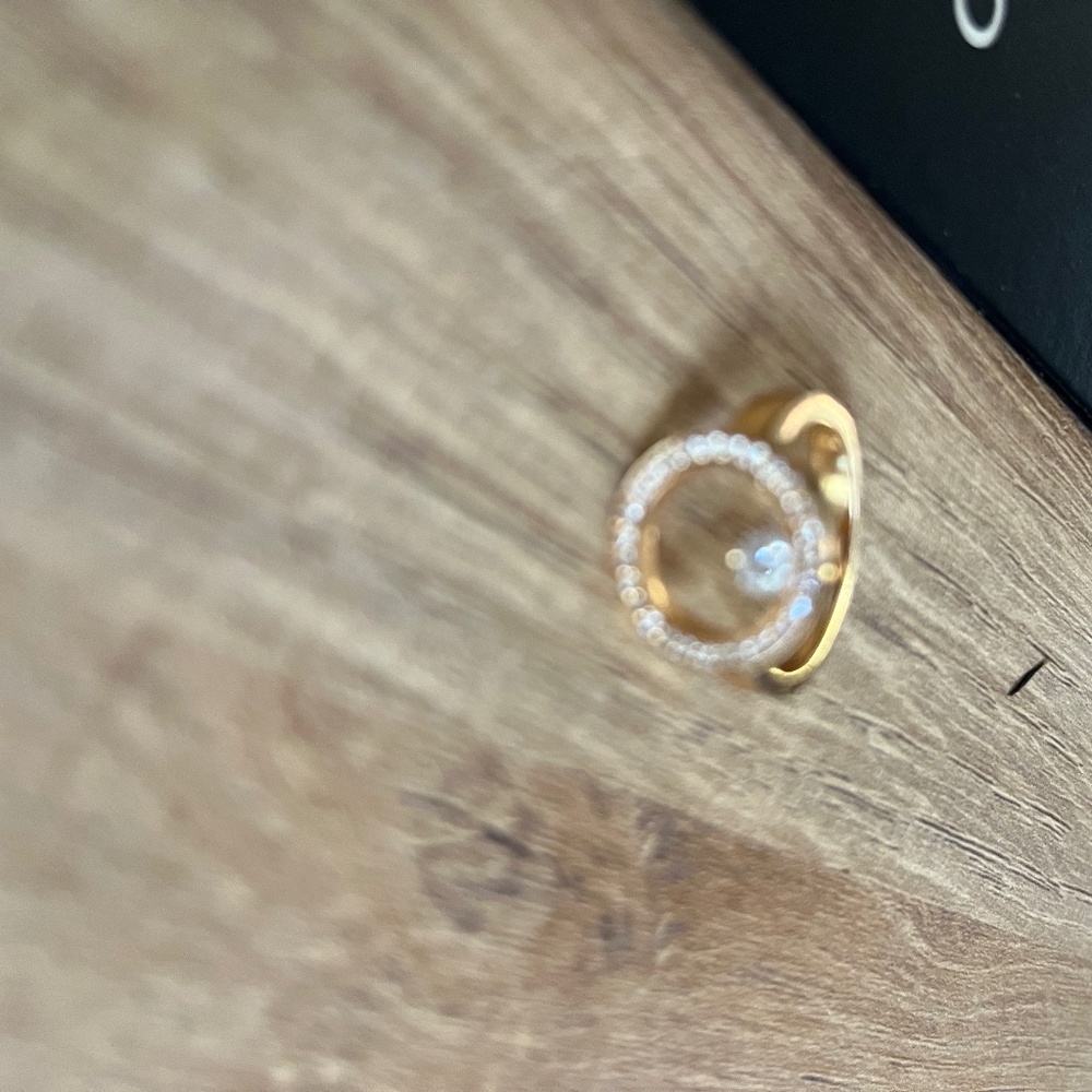 Movado 18k rose gold and diamond ring (limited edition, numbered)